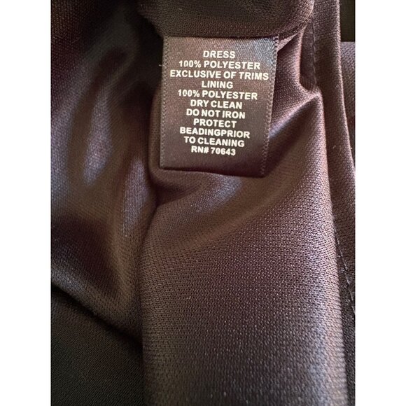 Jessica Howard Evenings NWT Black Tiered Keyhole Beaded Dress, Women's Size 14 - Picture 10 of 10